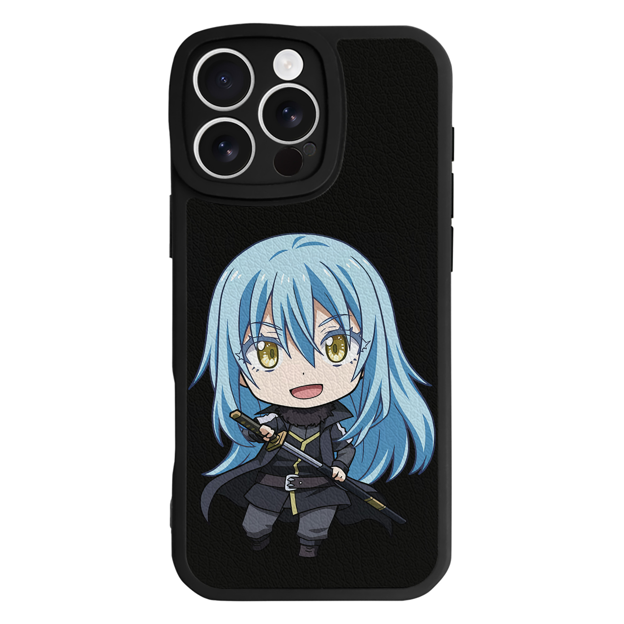 （画像用） 転スラ Regarding Reincarnated to Slime 【iPhone 16シリーズ対応】シリコンスマホケース（レザー調） 材質：シリコン